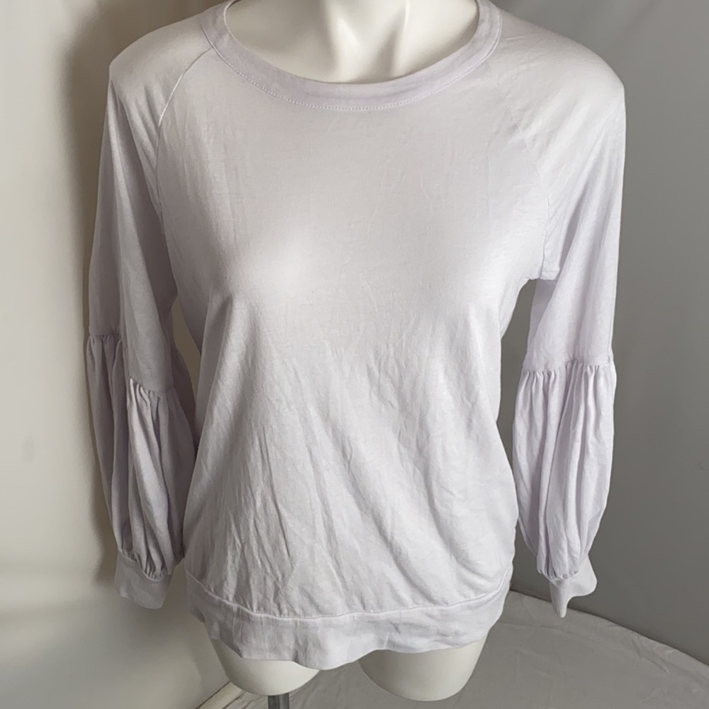 Chaser white balloon sleeve top L